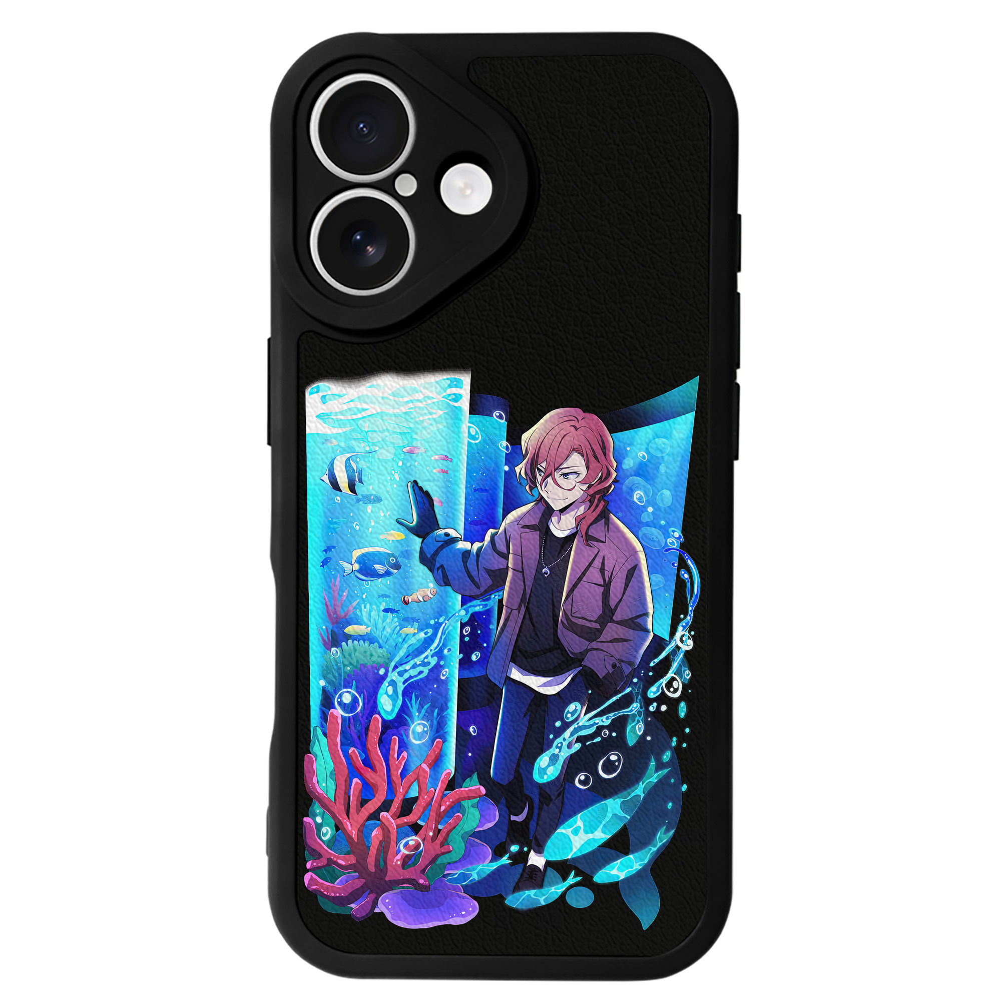 （画像用） 文豪ストレイドッグス Bungo Stray Dogs 【iPhone 16シリーズ対応】シリコンスマホケース（レザー調） 材質：シリコン